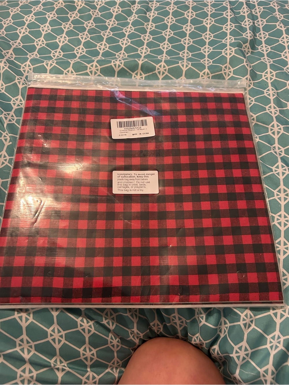 Red and Black Buffalo Check Party Napkins - Unbranded
